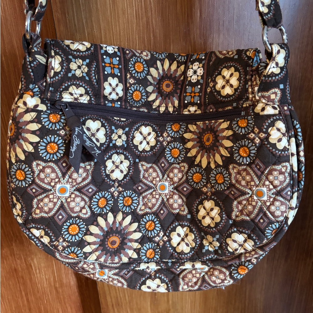 EUC Vera Bradley Canyon Print Purse | Brown Adjustable Crossbody Shoulder Bag - Picture 8 of 16